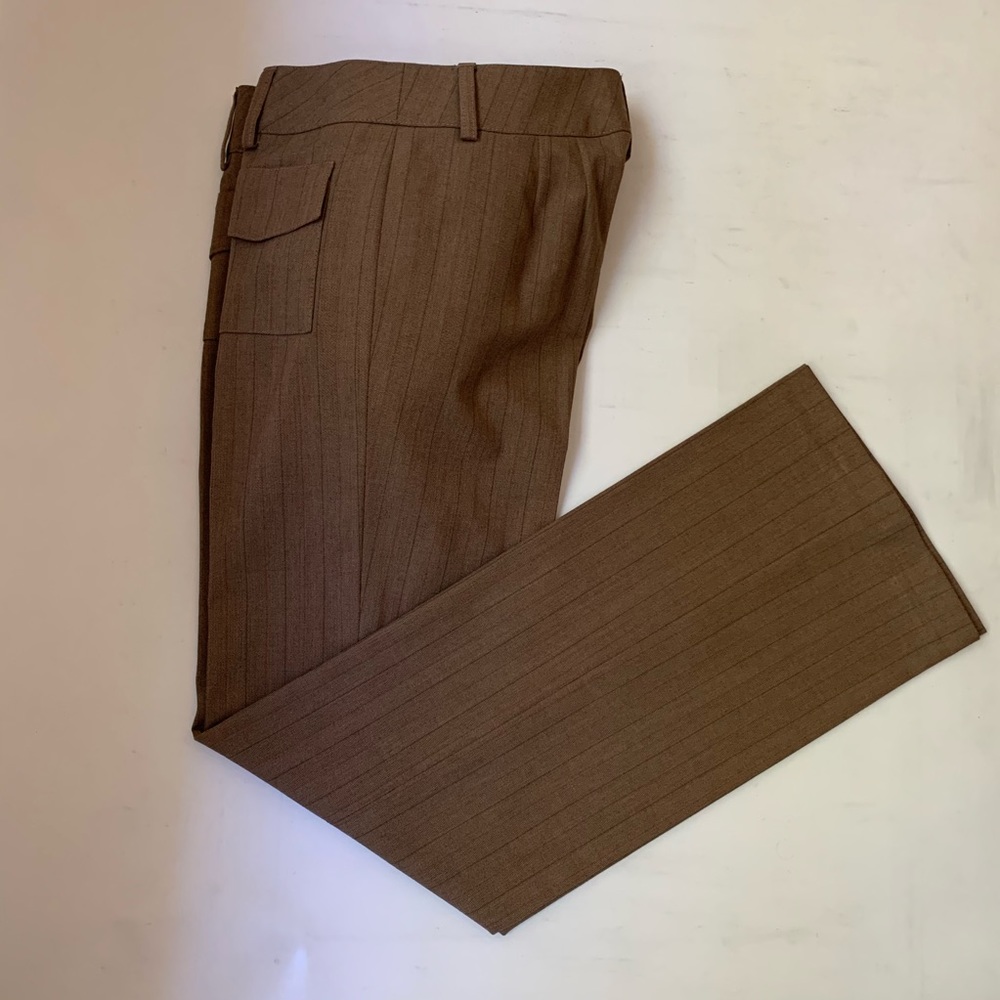 Loft brown pinstripe pants